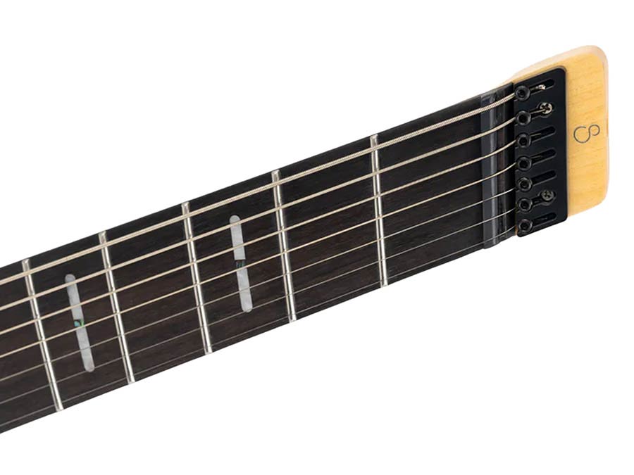 Sire X6H7/BKSW Larry Carlton 7-snarige Headless Elektrische Gitaar Black Swirl met Tremolobrug en Gigbag