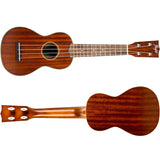 Flight MUS-2 Solid Mahogany Soprano Ukulele met Solid Mahogany Body, Gotoh Friction Tuners en Aquila Super Nylgut Snaren
