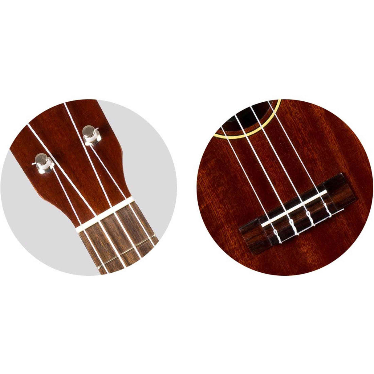 Flight MUC-2 Solid Mahogany Concert Ukulele met Solid Mahogany Body, Gotoh Friction Tuners en Aquila Super Nylgut Snaren