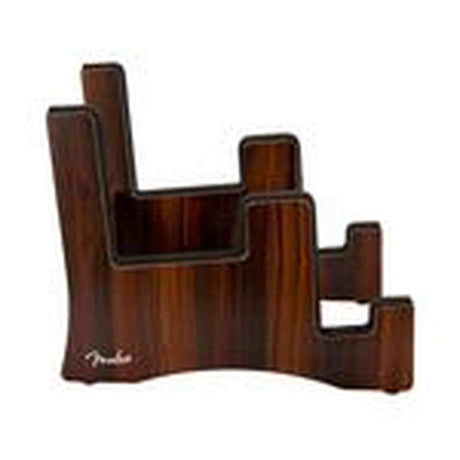 Fender 0991829003 Deluxe Houten Gitaarstandaard 2-Tier Voor Akoestisch en Elektrisch