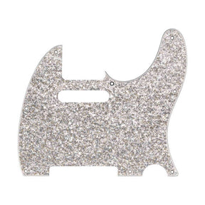 Fender 0992186002 Telecaster Pickguard SS Silver Sparkle Hybrid Glass/Glitter
