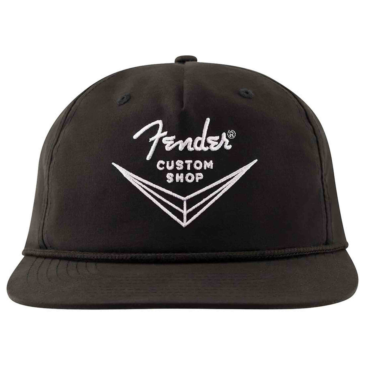 Fender 9122421212 Custom Shop Pet Zwart Nylon Katoen Flat Bill