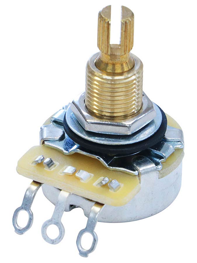 CTS USA CTS-A25 25K Audio Potmeter met Inch As voor Actieve Pickups