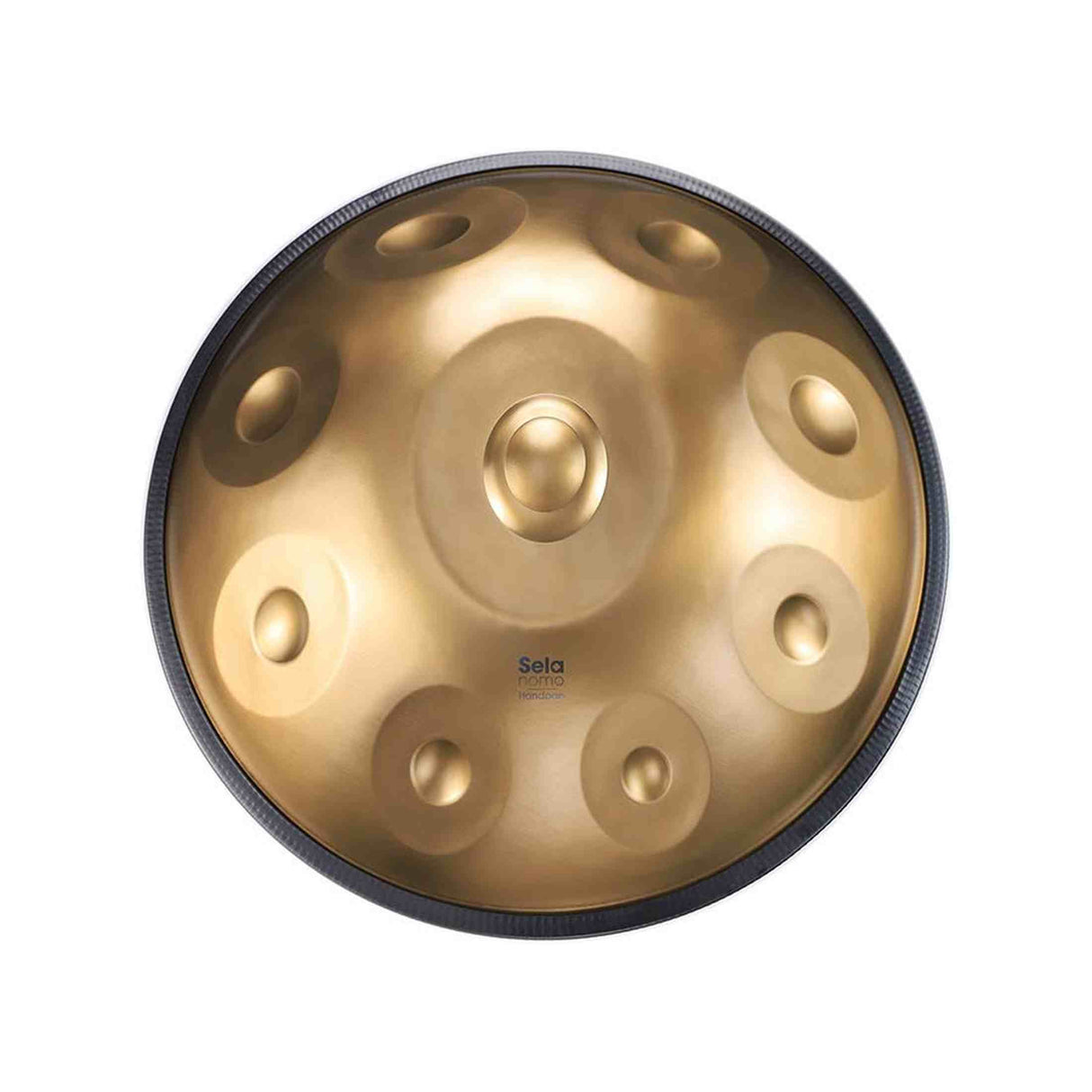 Sela SE 400 Stainless Steel Handpan D Kurd 440 Hz goud met gevoerde draagtas