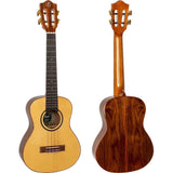 Flight Sophia CE Elektrisch-Akoestische Concert Ukulele met Solid Spruce Top, Walnut Body en Double B1U Pickup