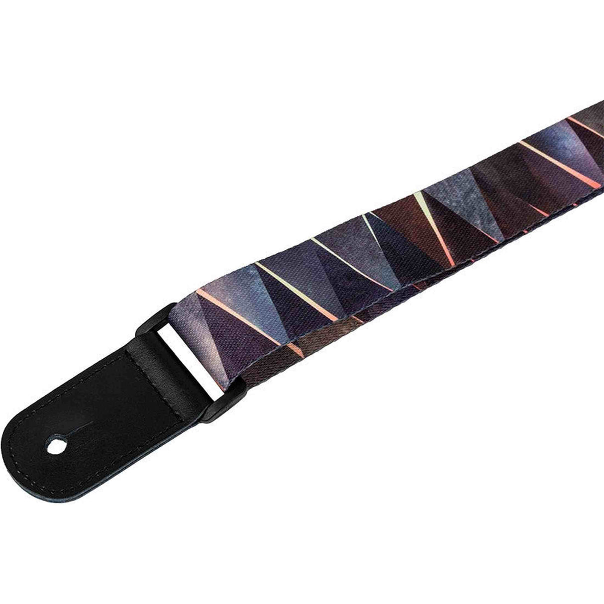 Flight S35 Arcana Ukulele Strap Poly/Leer met Geometrisch Patroon en Verstelbare Lengte
