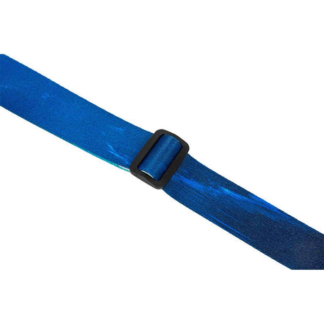 Flight S35 Surf Ukulele Strap Poly/Leer Blauw met Ocean Design en Verstelbare Lengte