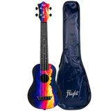 Flight TUSL-EE Sunset Elise Ecklund Signature Soprano Longneck Ukulele met Linden Top, ABS Body en Aquila Sugar Snaren