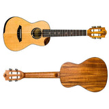Flight Victoria Tenor EQ-A Ukulele met Solid Sitka Spruce Top, Acacia Body, Cutaway en Pickup