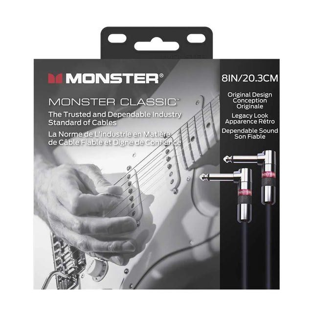 Monster Classic Gitaarkabel 20 cm Haakse Jack naar Haakse Jack