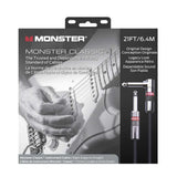 Monster Classic Gitaarkabel 6,4 Meter Haakse Jack naar Rechte Jack