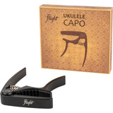 Flight FC-BK Aluminium Ukulele Capo Zwart met Veermechanisme