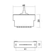 Boston SW-45-W lever switch 5-way, closed model, 1 5/8 inch spacing, switch cap sold seperately