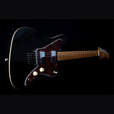 JET JJ-350 BK Offset Elektrische Gitaar HH Hardtail Roasted Maple Zwart