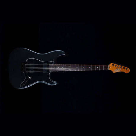 JET JS-400 MBK R S-style Elektrische Gitaar HH Tremolo Rosewood Toets Mat Zwart