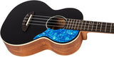 Flight Iris Tenor BK Ukulele met Solid Spruce Top, Mahogany Body en Zwarte Afwerking