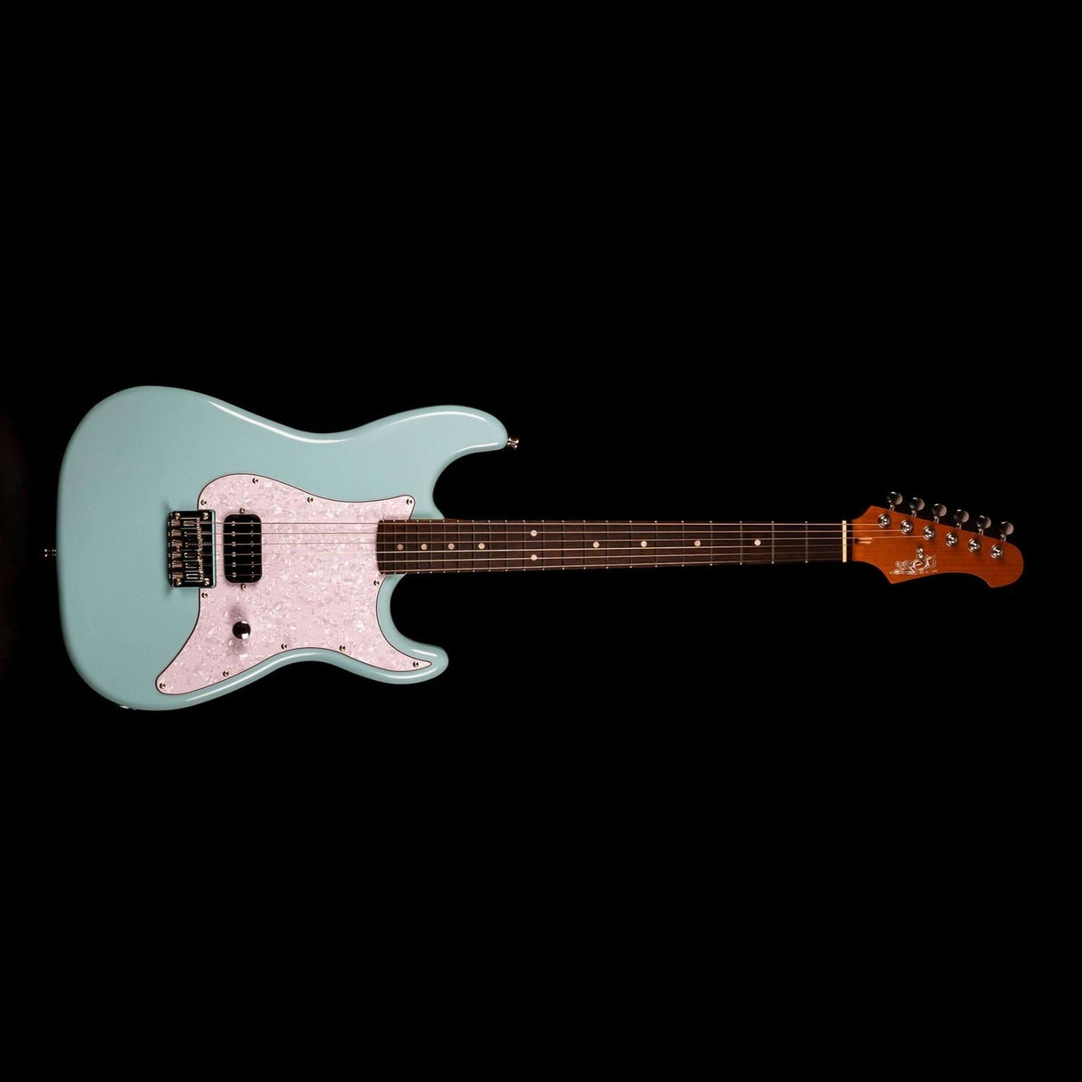 JET JS-400 HT BL S-style Elektrische Gitaar Humbucker Hardtail Rosewood Toets Blauw