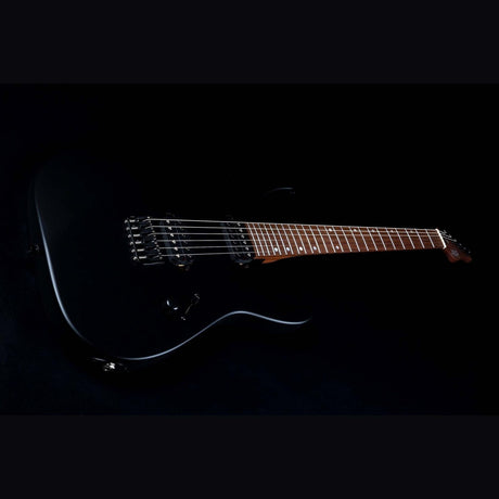 JET JS-501 BK Stygian S-style Elektrische Gitaar HH Vaste Brug Rosewood Toets Satijn Zwart