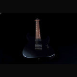 JET JS-501 BK Stygian S-style Elektrische Gitaar HH Vaste Brug Rosewood Toets Satijn Zwart