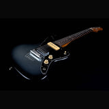 JET JJ-350 Baritone Moonburst Offset Elektrische Gitaar H + P90 Baritone 27 inch Rosewood Toets