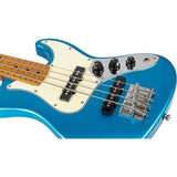Flight Mini JB Bass LPB Elektrische Mini Bas Ukulele Metallic Blue met Dual Pickups en 584 mm Mensuur