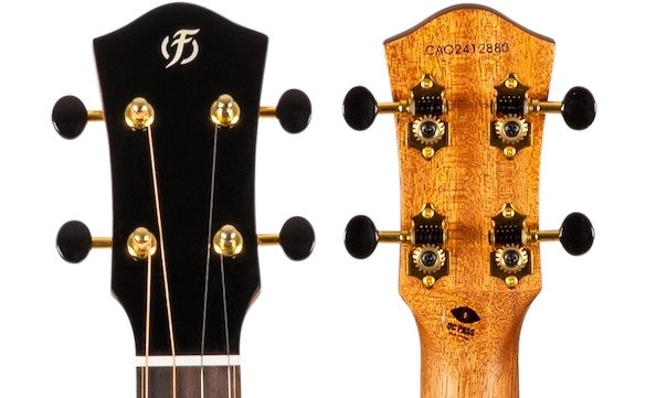 Flight Lily Baritone EQ-A Elektrisch-Akoestische Baritone Ukulele met Solid Cedar Top, Mango Body en Stalen Snaren