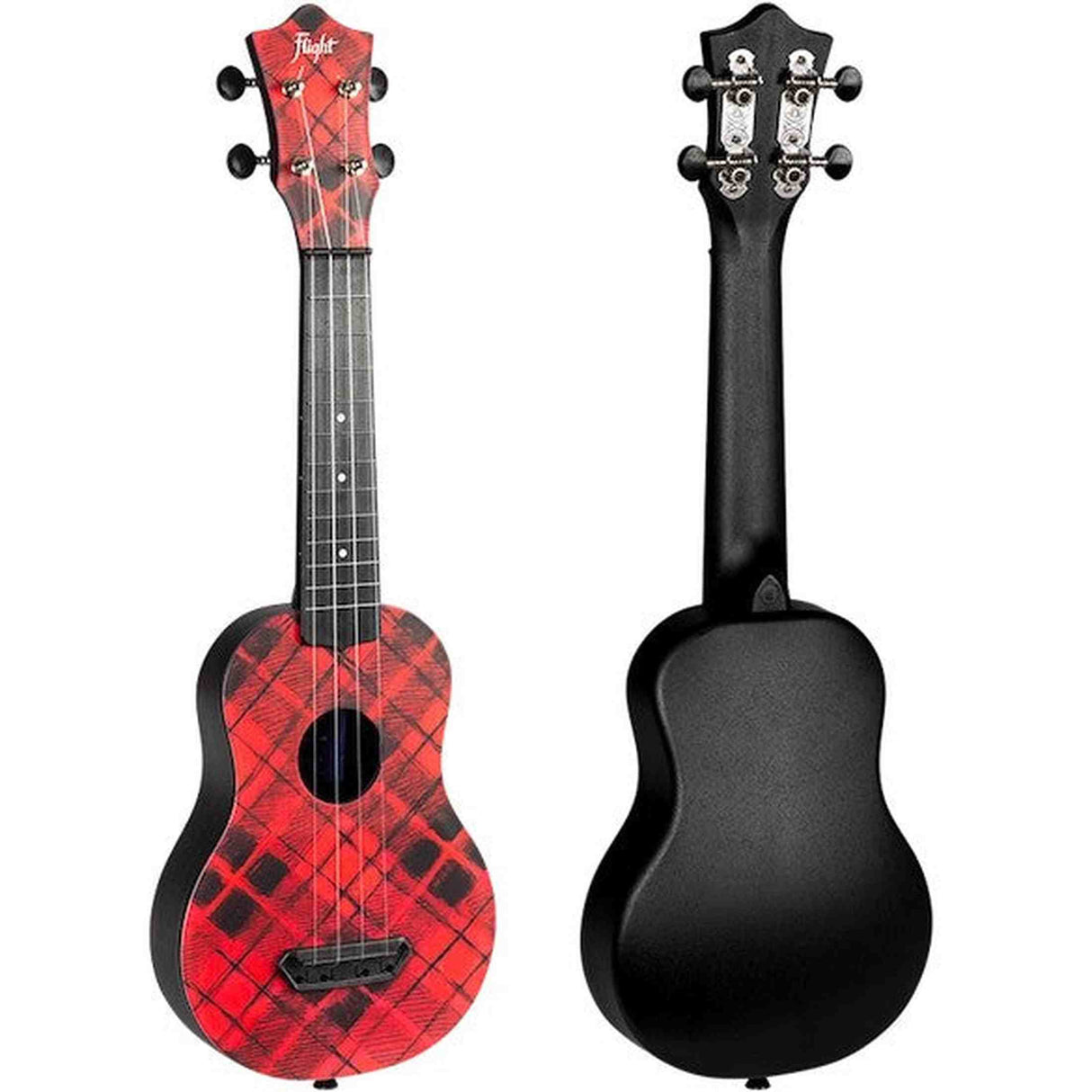 Flight UTS-40 PLAID Ultra Travel Soprano Ukulele met Polycarbonate Body en Fluorocarbon Snaren
