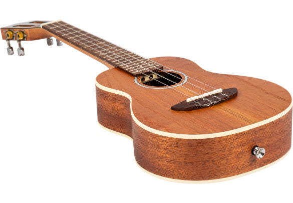 Flight Iris Concert Calantas Ukulele met Solid Calantas Top, Mahogany Body en Fluorocarbon Snaren