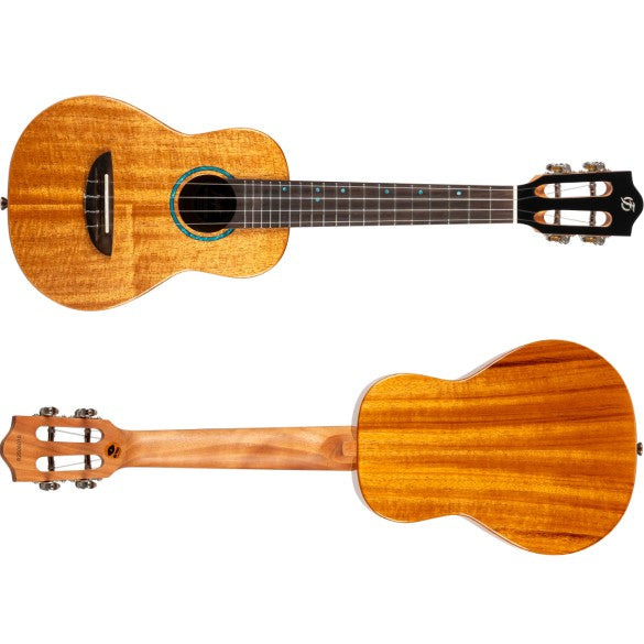 Flight Iris Tinta Concert NA Ukulele met All Solid Mahogany Body, Rosewood Toets en Fluorocarbon Snaren