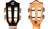 Flight Iris Tinta Concert TDB Ukulele met All Solid Mahogany Body, Rosewood Toets en Fluorocarbon Snaren, Transparent Blue