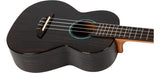 Flight Iris Tinta Tenor TBK Ukulele met All Solid Mahogany Body, Rosewood Toets en Fluorocarbon Snaren, Transparent Black