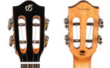 Flight Iris Tinta Tenor TBK Ukulele met All Solid Mahogany Body, Rosewood Toets en Fluorocarbon Snaren, Transparent Black