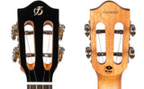 Flight Iris Tinta Tenor TDB Ukulele met All Solid Mahogany Body, Rosewood Toets en Fluorocarbon Snaren, Transparent Blue