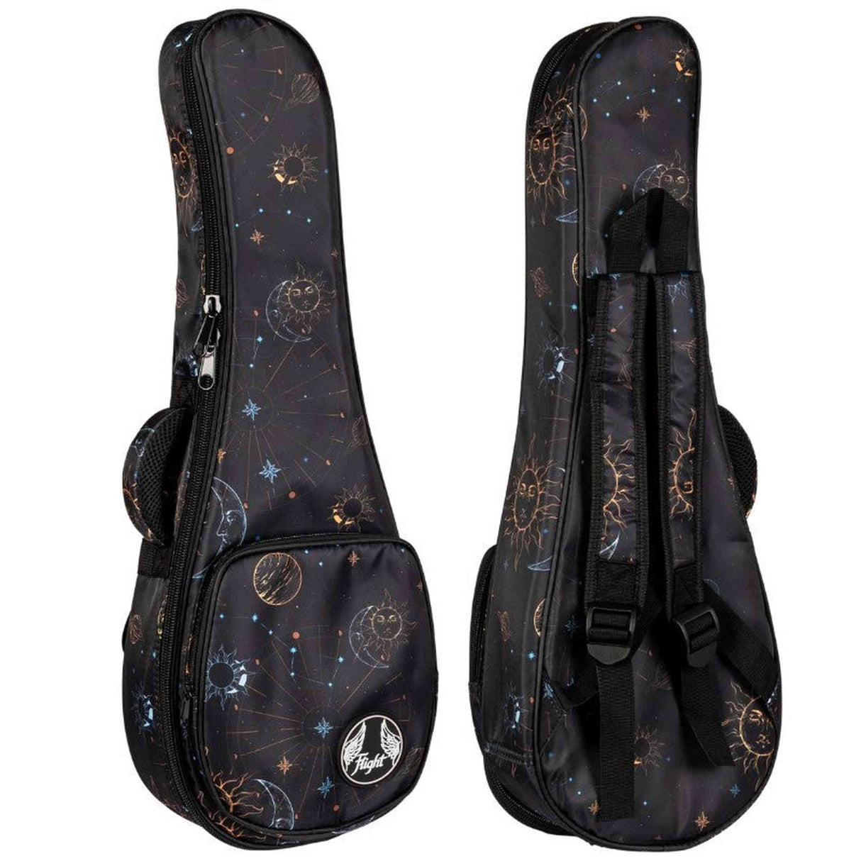 Flight FUB-C-GALAXY Gevoerde Gigbag voor Concert Ukulele met Galaxy Design en Accessoirevak
