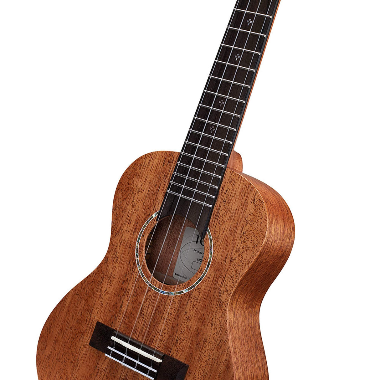 TOM T5 Tenor-Ukulele aus massivem Mahagoni mit kompensiertem Sattel und Deluxe-Koffer