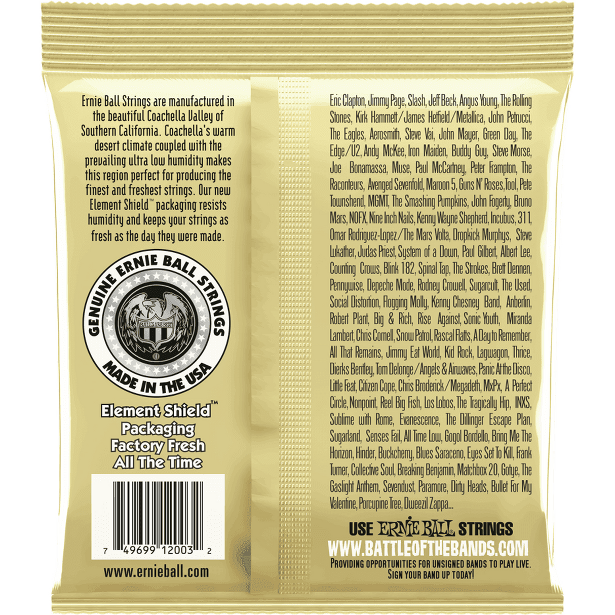Ernie Ball 2003 Earthwood Akoestische Gitaar Snaren Medium Light 012–054 80/20 Bronze