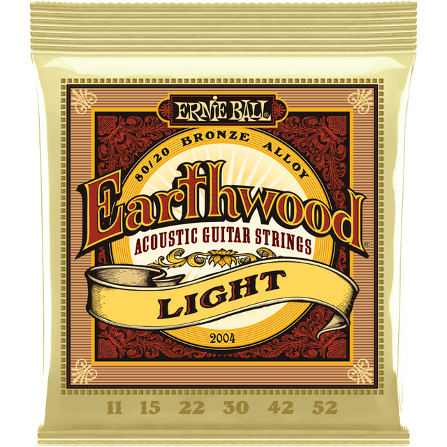 Ernie Ball 2004 Earthwood Akoestische Gitaar Snaren Light 011–052 80/20 Bronze