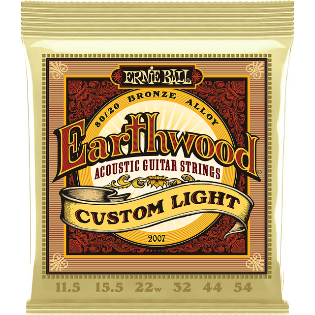 Ernie Ball 2007 Earthwood Akoestische Gitaar Snaren Custom Light 011.5–054 80/20 Bronze