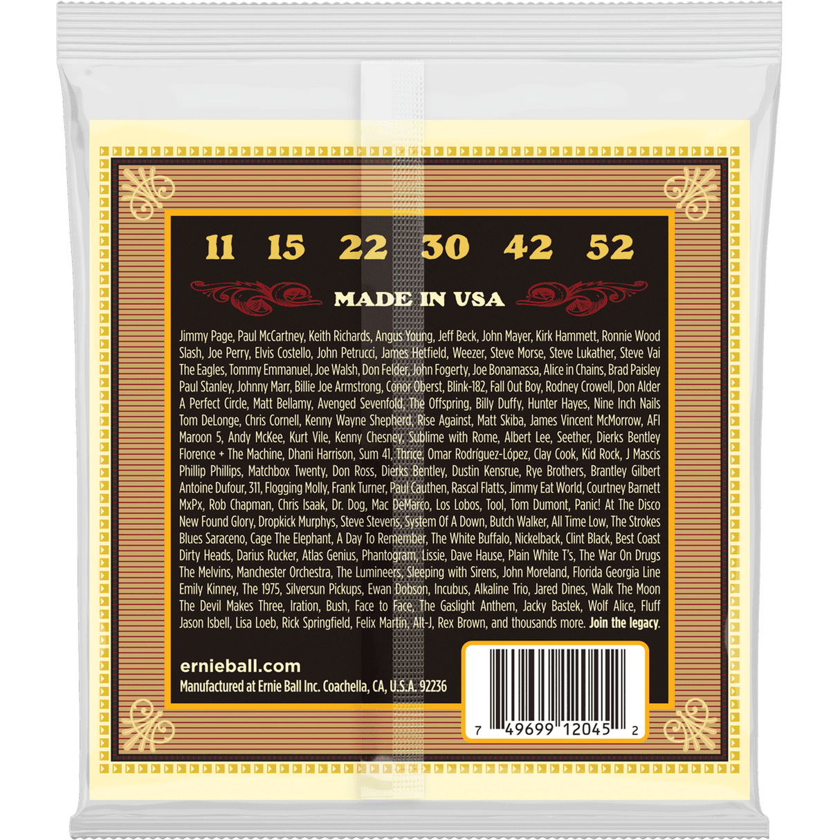 Ernie Ball 2045 Earthwood Akoestische Gitaar Snaren Soft Silk & Steel 011–052