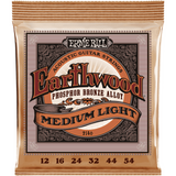 Ernie Ball 2146 Earthwood Fosforbrons Akoestische Gitaarsnaren Medium Light 12–54