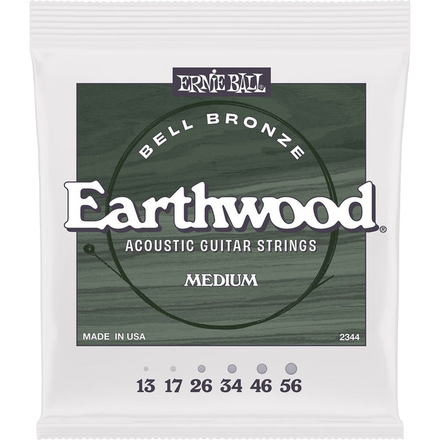 Ernie Ball 2344 Earthwood Bell Bronze Akoestische Gitaarsnaren Medium 13–56