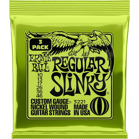Ernie Ball 3221 Regular Slinky elektrische gitaarsnaren 3-pack 010-046