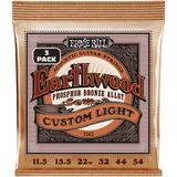 Ernie Ball 3545 Earthwood Fosforbrons Akoestische Gitaarsnaren Custom Light 11.5–54 3-Pack