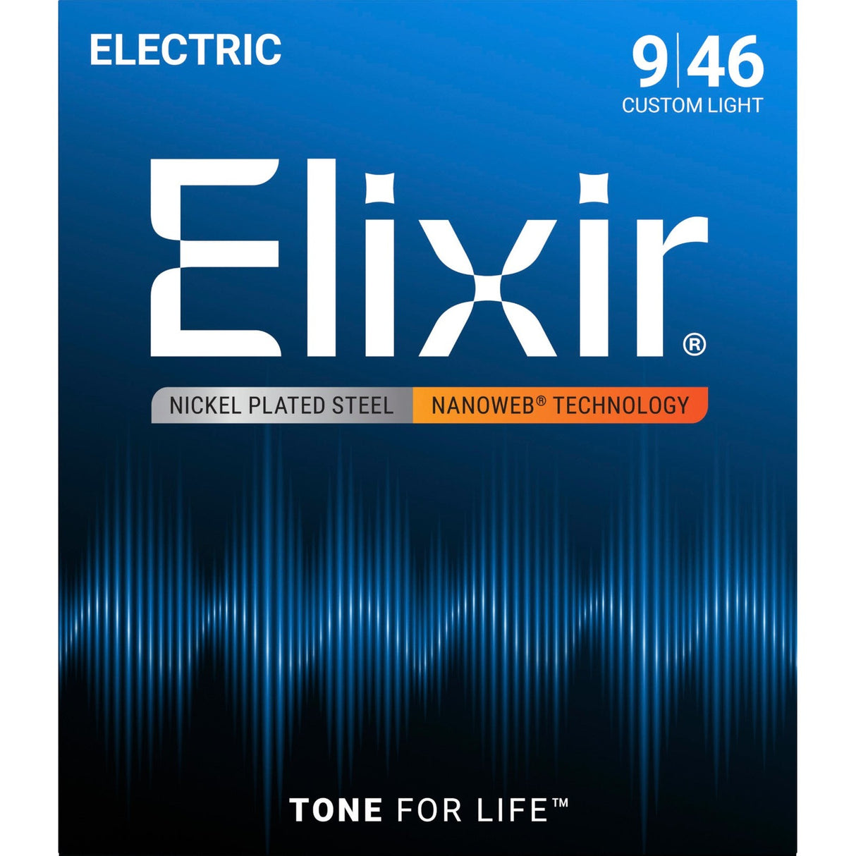 Elixir 12027 Nanoweb elektrische gitaarsnaren Custom Light 009-046