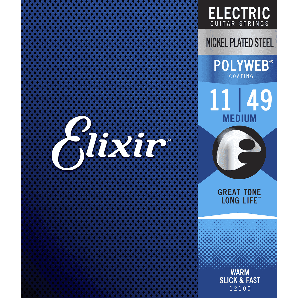 Elixir 12100 Polyweb elektrische gitaarsnaren Medium 011-049