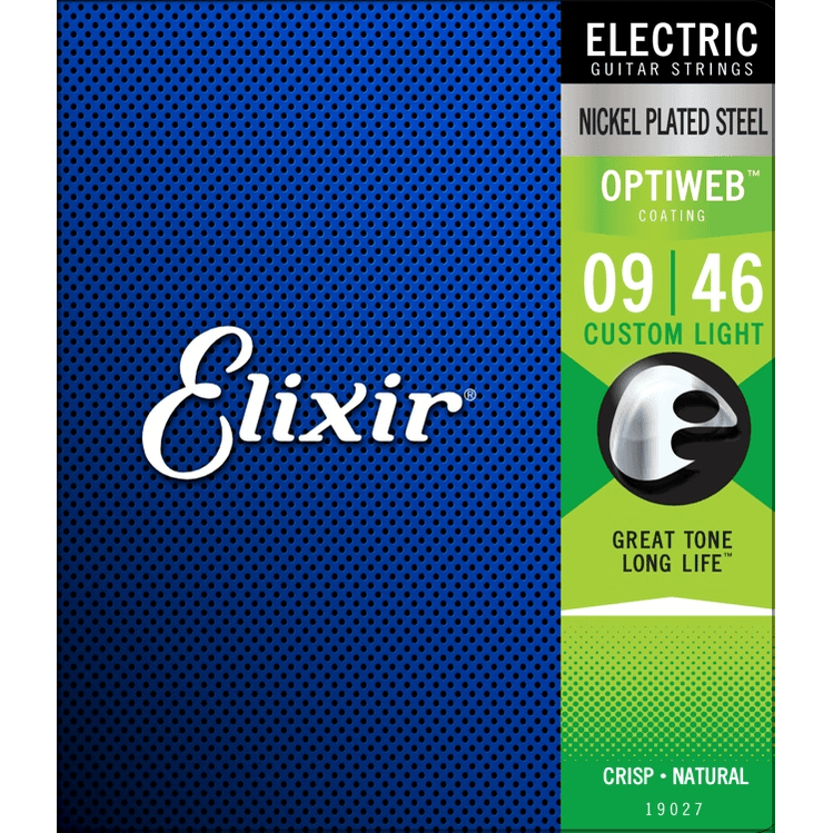 Elixir 19027 Optiweb elektrische gitaarsnaren Custom Light 009-046