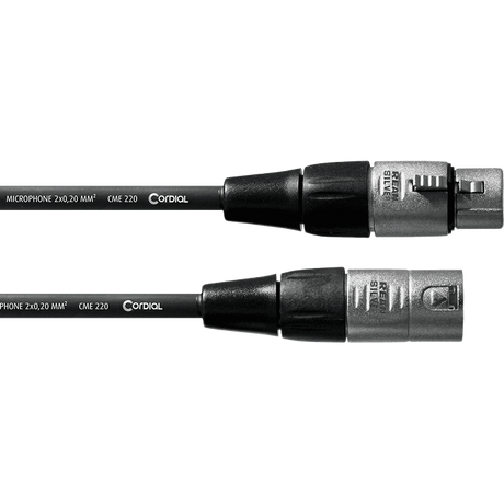 Cordial CFM FM Essentials Microfoonkabel – XLR mannelijk/vrouwelijk - Zwart