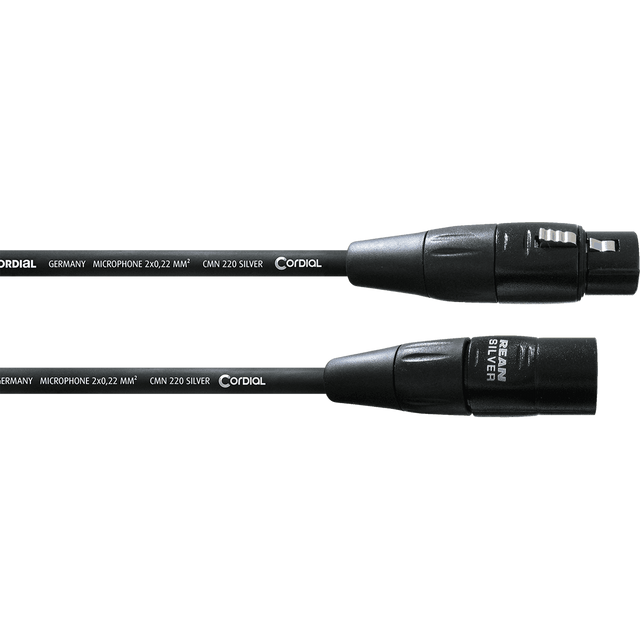 Cordial CIM FM Essentials Microfoonkabel – XLR mannelijk/vrouwelijk – Zwart