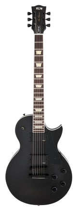 FGN Neo Classic LS10 elektrische gitaar Matte Black, EMG 81 en 85, met gigbag