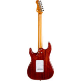 JET JS-600 TGR S-style Elektrische Gitaar HSS Mahonie Body Flame Maple Top Transparant Groen